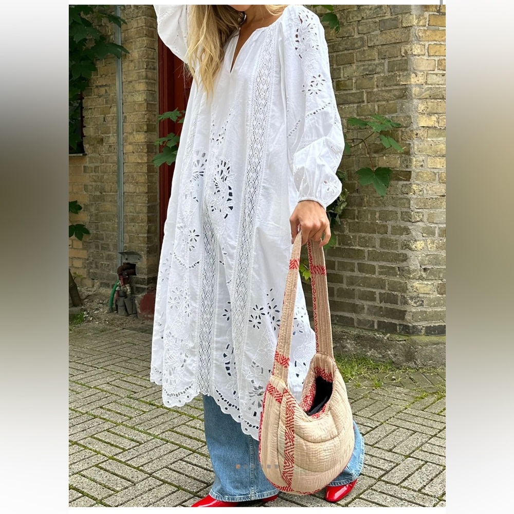 NWT Sissel Edelbo Mila Maxi Dress Eyelet one size *Sold Out* white